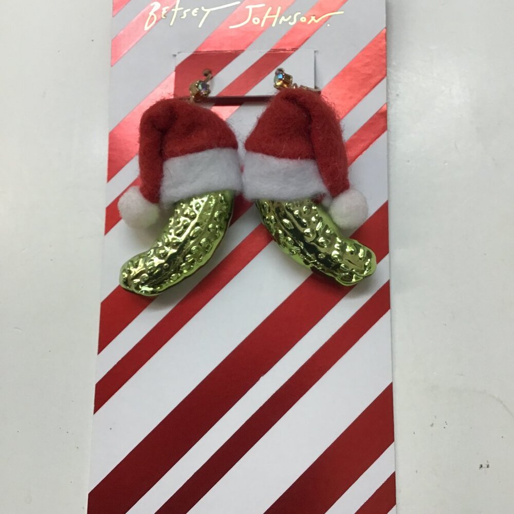 Betsey Johnson New Christmas Red and Green Earrings